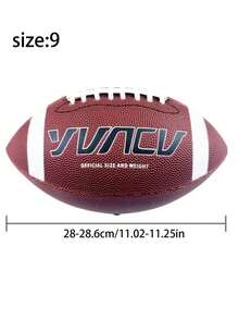 1pc Standard American Football, Designed For Outdoor Training And Leisure Use, With Official Size 9, And 1pc Size 6 Rugby Ball - Multicolor - View 10