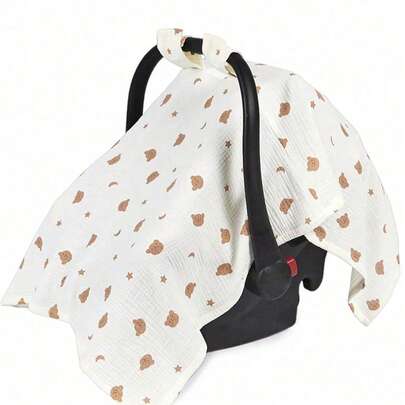 Capa para Carrinho de Bebê (1 unidade), Capota para Carrinho de Bebê, Musselina Macia, Respirável e Leve, Proteção contra Poeira e Sol, Design Ergonômico Ideal para Viagens com Bebês