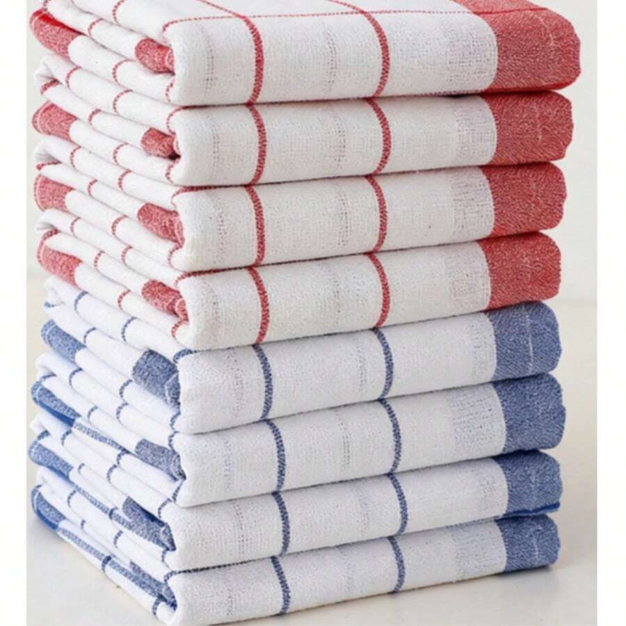 新款棉纱染色茶巾、厨房巾、餐巾、餐桌餐巾和洗碗布 - 彩色 - 查看 1