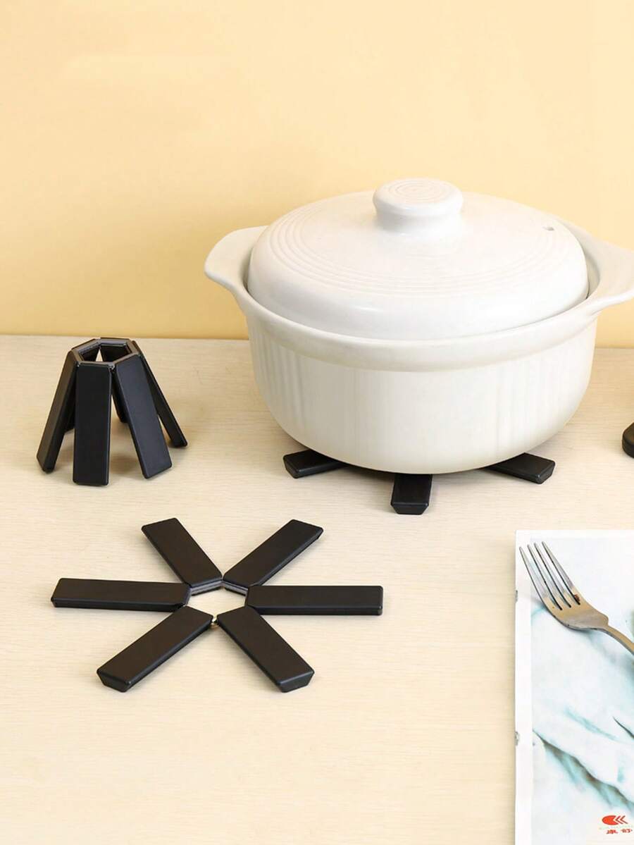 1-3pcs Multi-Functional Foldable Heat Resistant Mat - Heat Resistant Non-Slip Kitchen Mat, Space Saving, Easy Storage, Suitable For Home Kitchen Pot Holders, Hotel Restaurant Wok, Casserole, Dry Pot - Heat Resistant, Non-Slip, Heat Insulation Pad