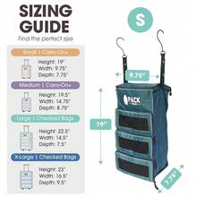 Pack Gear Hanging Carry-On Organizer - Our Standard Hanging Luggage Organizer Fits Any Carry On - Our PacFKing Cubes For Travel Use Mesh Windows To Make Finding Clothes Easy (Green, S) - Green - 查看 6