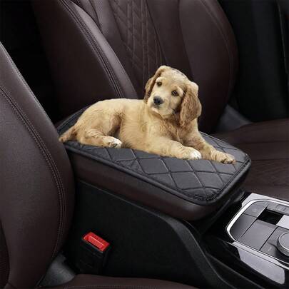 1 tấm bọc bảng điều khiển trung tâm/bọc tay vịn/thảm lót ngăn chứa đồ giữa xe hơi, tấm bảo vệ móng vuốt thú cưng, da Nappa, phụ kiện nội thất xe hơi