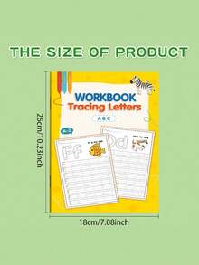 1/2/4pcs 32-Page ABC Letter Tracing Workbook Notebook | Suitable For Preschool And Kindergarten ABC Letter Practice | Fun Early Writing Practice Notebook With Drawing Pages, Practice Book, Magic Words, Great Gift And Practical Durable English Writing Notebook, Ideal For Back To School Season - Multicolor - View 9