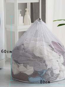 1pc Washing Machine Drawstring Laundry Bag With Rope Stopper, Exquisite Laundry Bag To Prevent Clothing Deformation. Machine Wash Specific, Thickened Mesh Bag, Laundry Mesh Bag Bundle Pocket. Laundry Storage And Organization, Storage&Organization Products, Home&Daily Necessities - Multicolor - View 9