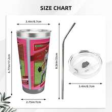 304 Stainless Steel Double Silver Edge Vacuum Insulated Drum 340g - Reusable Travel Cup With Stainless Steel Straw - This Is A Stainless Steel Water Cup About The Zack Wheeler Theme - Leak Proof, Sweat Proof, Can Maintain Hot And Cold Temperatures For Hours, Frees Of Bisphenol A, Suitable For Car Cup Holders, Very Suitable For Match Days, Sports Events, Commuting, Office Rest And Outdoor Activities, Durable Double Wall Structure Fashionable Fan Gift - Silver - View 3