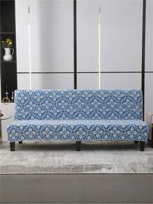 波西米亚阳离子高弹力腰带裙式沙发套，波西米亚巴洛克风格透气弹力沙发套 - 宠物友好，可机洗 - 涤纶纤维和氨纶混纺，提花面料