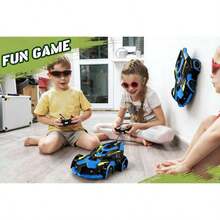 Coche trepamuros, control remoto de alta definición y motor superpotente: ¡la opción perfecta para las carreras! ¡Convierte tu sala en una pista de carreras y tu balcón en un campo de carreras! Este coche de carreras a control remoto ofrece un control preciso y sin retrasos, además de giros y derrapes increíblemente suaves. ¡Tanto adultos como niños se lo pasarán en grande, animando al instante su tiempo en casa! ¡Un regalo perfecto para niños o para Navidad! - Azul - Ver 1