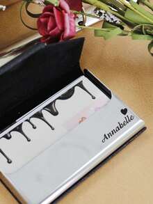 定制名片夹，个性化名片盒，定制卡包，真皮名片夹，女士信用卡钱包，卡包钱包，生日礼物，情人节礼物，男女通用，时尚便携，送给父亲、老板、同事、母亲、朋友的礼物，新年礼物 - 彩色 - 查看 3