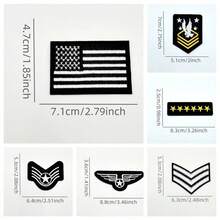 11pcs/Set Camouflage Hobby DIY Embroidery Patches Applique For Clothing, Jackets, Hats, Backpacks, Jeans - Iron-On/Sew-On Decorative Military Hobbies Badges - Multicolor - View 6