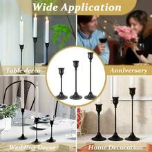 WAXJJDW Candlesticks 6/18-Piece Set For Tapered Candles, Decorative Candlesticks Bulk Candle Stick Holders Tapered Candlesticks Suitable For Table Centerpieces Wedding Dinner Anniversary Home Decoration - Nhiều màu - Xem 12