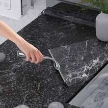 1个多功能不锈钢刮水器，带硅胶刮片和人体工学手柄 - 防锈，适用于浴室、厨房和汽车窗户清洁 - 配有挂钩，可用于淋浴房门、窗户、镜子、汽车车窗等 | 现代简约设计 | 不锈钢刮水器 - 彩色 - 查看 10