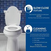 CYPNBemis 730SLEC Asiento de inodoro de cierre lento bisagras fáciles de limpiar y asiento de plástico duradero fabricado en Estados Unidos redondo color blancoFashion - 219748372 - Ver 6