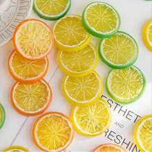 20片人造塑料柠檬片，适用于春季婚礼、母亲节、情人节、花瓶装饰。也可用于家居和餐厅装饰、卧室装饰、节日生日派对和户外花园装饰。 - 混色 - 查看 3