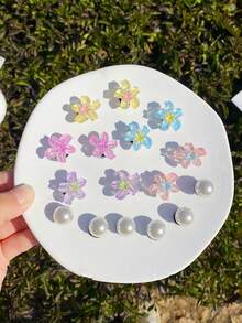 16 szt. 3D żywiczne ozdoby do butów w kształcie kwiatków DIY – zabawne, uniwersalne, spersonalizowane ozdoby do butów, idealne prezenty na święta, imprezy i specjalne okazje - Wielokolorowe - Zobacz 6