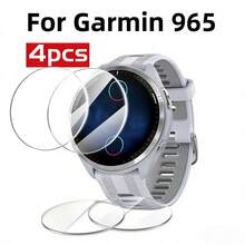 4pcs Tempered Glass Screen Protector For Garmin Forerunner 965, 9H Hardness, Scratch-Resistant, Bubble-Free Installation, 2.5D Rounded Edges, Smooth Surface - 4pcs Transparent - View 1