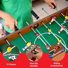 27 Inch Deluxe Table Top Game 69cmx 37cm Nine - A - Side Foosball Table Game And Adults - L - View 4