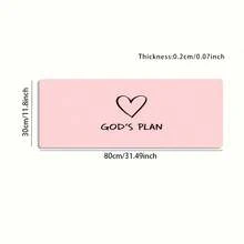 1 Large Gaming Mouse Pad With Pink Heart Minimalist Art Design, Non-Slip Washable Rubber Base, Extra-Large Desk Mat For Office Accessories, Computer Decor, Stain-Resistant Gaming Mouse Pad, Ideal Gift For Gamers - Extended Desk Mat, Stylish Office - Pink - View 14