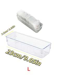 4-częściowe przezroczyste pudełka do przechowywania kubków i łyżeczek, kosz do przechowywania kosmetyków, stojak do przechowywania produktów do pielęgnacji skóry, pudełko do przechowywania w komodzie sypialnianej, przezroczysty organizer do szuflady z możliwością układania w stosy, wielofunkcyjne pudełko do przechowywania na biurku, wielofunkcyjne pudełko do przechowywania na biurku, pudełko do sortowania przegródek w szufladzie, organizer oszczędzający miejsce - Wielokolorowe - Zobacz 4