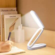 1pc LED Foldable Rechargeable Desk Lamp, Small Night Light, Student Eye-Care Study Lamp, Touch Sensor Handheld Table Lamp For Bedroom, Dorm, Outdoor, Travel, Gift - Tricolor - View 2