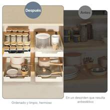 CYPNOrganizador de gabinete extraíble fijo con nanopelícula adhesiva estantes deslizantes para despensa Organizador Bajo Fregadero organizador de cajones extensible 1 Pieza (Anchura 30cm)Fashion - 227756309 - Ver 5