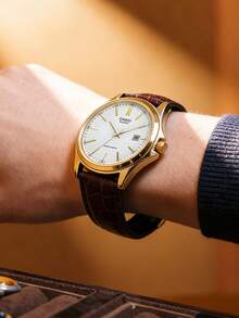 Men's Quartz Watch - White Dial With Date Display, Casual & Formal Analog Wrist Watch, Stainless Steel Case MTP-1183Q-7A - White - View 9