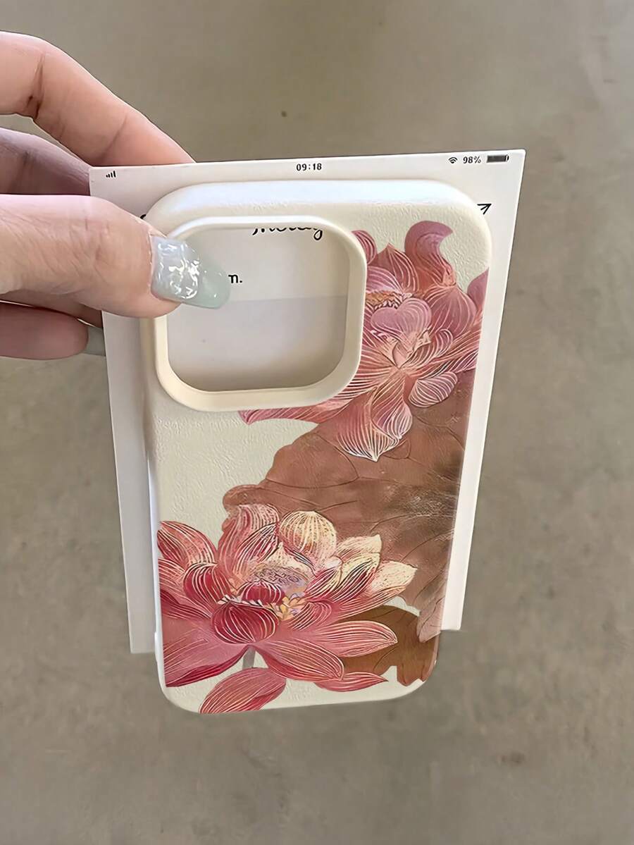 1 chiếc ốp lưng điện thoại TPU chống sốc tối giản hình hoa sen trắng, tương thích với Apple 17, 16, 15, 14, 13, 12, 11 Pro Max, Air, Series, phiên bản quốc tế, không phải phiên bản nội địa. - Nhiều màu - Xem 1