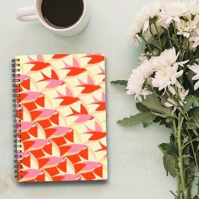 دفتر A5 قطعة واحدة، بتصميم طائر، مسطر للكلية، مناسب للمدرسة والمكتب، يناسب الجنسين