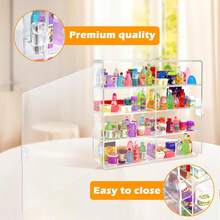 迷你展示柜，配有透明亚克力层板：非常适合展示瓶瓶罐罐和小摆件 - 彩色 - 查看 6