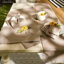 CYPNDII Colección de Mesa para Interiores y Exteriores con Cierre Lavable a máquina Rejilla Tonal Mantel 60 x 84 Pulgadas PiedraFashion - 227316728 - Ver 5