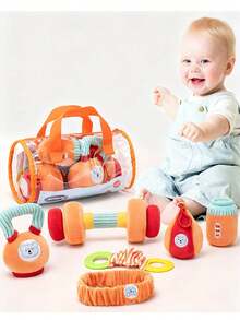 Baby Fitness Exercise Doll Set, Parent-Child Interactive Grasp Baby Sports Development Dolls Educational Toys