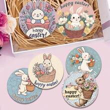 4 Stück/6 Stück/300 Stück Osterhasen Muster Diatomeenerde Untersetzer, geeignet für Heimdekoration, Cafés, Nachmittagstee, Restaurantdekoration, Themenfeiern, tägliche Dekoration und auch als Geschenk verwendbar - Verschiedenfarbig - Übersicht 1