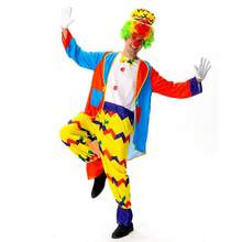 2026 Novo Adulto Fantasia de Palhaço de Circo Cosplay Roupas Desempenho no Palco Halloween Suprimentos de Interpretação de Palhaço para Aniversário Carnaval - Preto - Visão 3