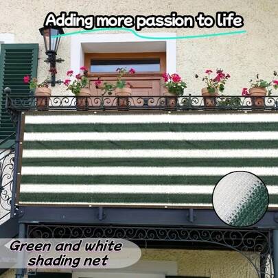 Practical Sunshade Net For Garden Workbench, Made Of High-Density Polyethylene Thick Fabric, Which Is Wear-Resistant And Easy To Maintain. The Edges Are Equipped With Copper Buckles For Easy Installation On The Simple Frame Above The Work Area, Providing Sunshade Convenience For Gardening Operations.