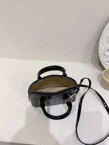 Sac à main vintage en coquillage, sac à épaule parfait et charmant pour femmes - Noir - Voir 4