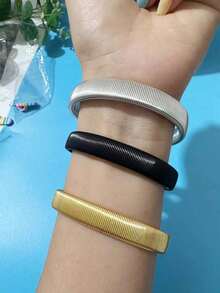 2/6pcs Shirt Sleeve Holder, Elastic Metal Armband, Non-Slip Sleeve Cuffs, Unisex