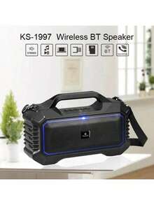 Bocina Bluetooth para Celulares y Tabletas Android y IOS, Diseño Compacto, Con Correa de Transporte, Entrada USB, MicroSD, Batería de 4 Horas de Duración - Negro - Ver 6