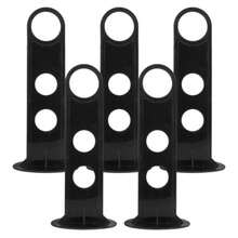 CYPNHemobllo Soporte para Conos de Entrenamiento de Fútbol Paquete de 5 Organizador de Plástico para Marcadores de Agilidad Estante Portátil para Platos de Entrenamiento y Deportes NegroFashion - como en la foto - Ver 2