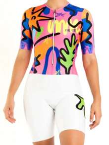 Women's Mountain Cycling Sportswear, Cycling Clothes, Seasonal Cycling Clothes, Women's Road Cycling Shirts, Cycling Tops - Multicolor - View 2