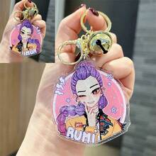 1pc K-Pop Girl Group Cartoon Idol Bell Keychain, Anime Keyring, Small Gift, Car Key Chain, Bag Charm - Multicolor - View 9