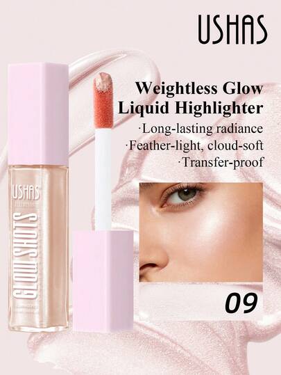  USHAS Pearlescent Highlighter, Waterproof Formula, Brightens Facial Makeup, All-In-One Highlighter, Long-Lasting Glow, Suitable For All Skin Types, Essential For Holiday And Party Makeup