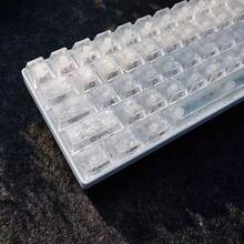 白色冰晶键帽，适用于机械键盘和磁轴键盘