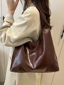 New Commuter Style Large Capacity Handbag, Women's Simple Versatile Shoulder/Underarm/Tote Bag - Multicolor - View 2