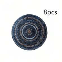 1/2/4/6/8/300pcs Set, Luxurious Flower Shaped Placemat Set, Designed With Festival Moon And Lantern Patterns, Size 15 * 15inch/38 * 38cm, Perfect For Dining And Home Decoration During The Festival Holiday. - Multicolor - View 9