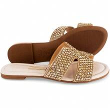 Vizzano Flat Sandal H Track Rhinestone Rhinestone Original - Trắng TẮT - Xem 6