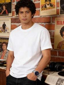 Casio Reloj analógico de acero inoxidable minimalista con esfera negra y tres manecillas, regalo para hombres - Negro - Ver 8