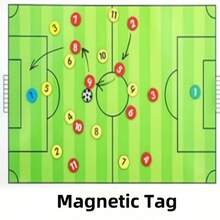 1 Set de Accesorios para Pizarra Táctica - Borrador + Bolígrafo + Marcadores, Adecuado para Arreglo de Tácticas de Entrenamiento de Fútbol de Equipo - Multicolor - Ver 7