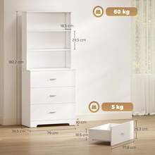 HOMCOM Estante - Branco - Ver 7