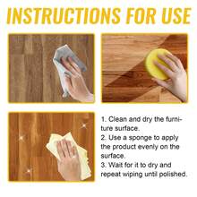 Wood Floor Cleaner & Polish | Stain Removal Dust-Proof Shine Restorer, Non-Residue Protective Formula, Daily Wooden Floor Maintenance Cleaning Solution - 橘色 - 查看 6