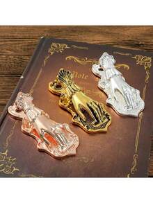 Lady's Hand Shaped Metal Paper Clip Binder Clips Page Holder Vintage Bullet Junk Journal Clips Book Clips Decorative Clip Accessories Clamps For Office Home DIY Use Gold - Bạc - Xem 5
