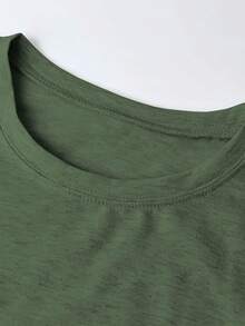Long Sleeve St. Patrick's Day Clover Print Casual Crew Neck Pullover Sweatshirt, 's Clothing    Loose Crewneck Sweatshirt - Unisex, Casual Style, Suitable For All Seasons |   Valentine's Day Special , - màu xanh lá - Xem 3